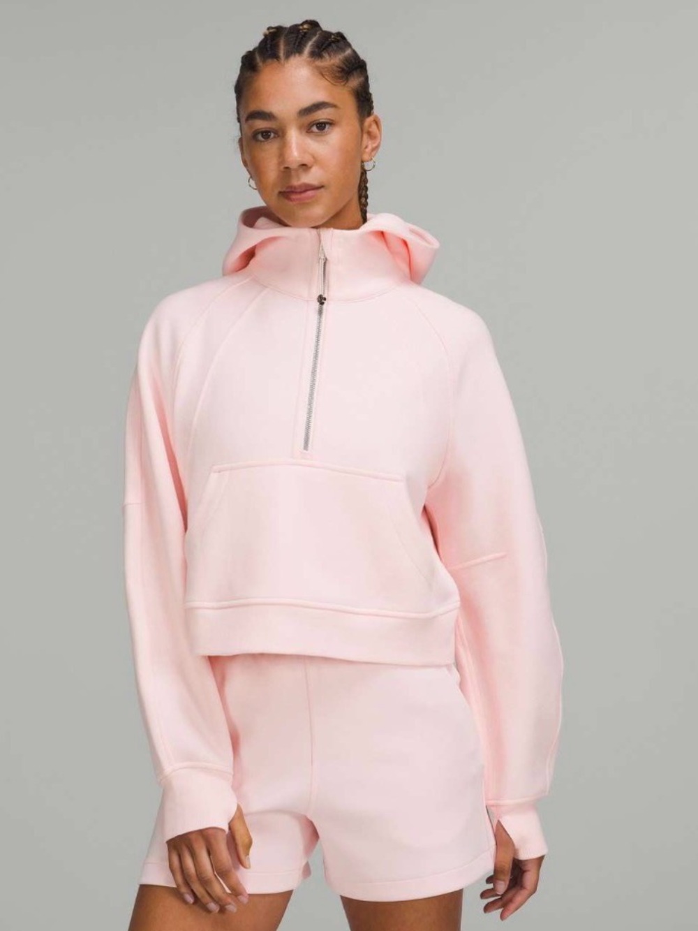 Lululemon Scuba Oversized Half Zip Hoodie XS/S Strawberry Milkshake Pink